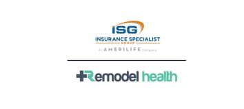 ISG - Insurance Specialist Group and Remodel Health logos