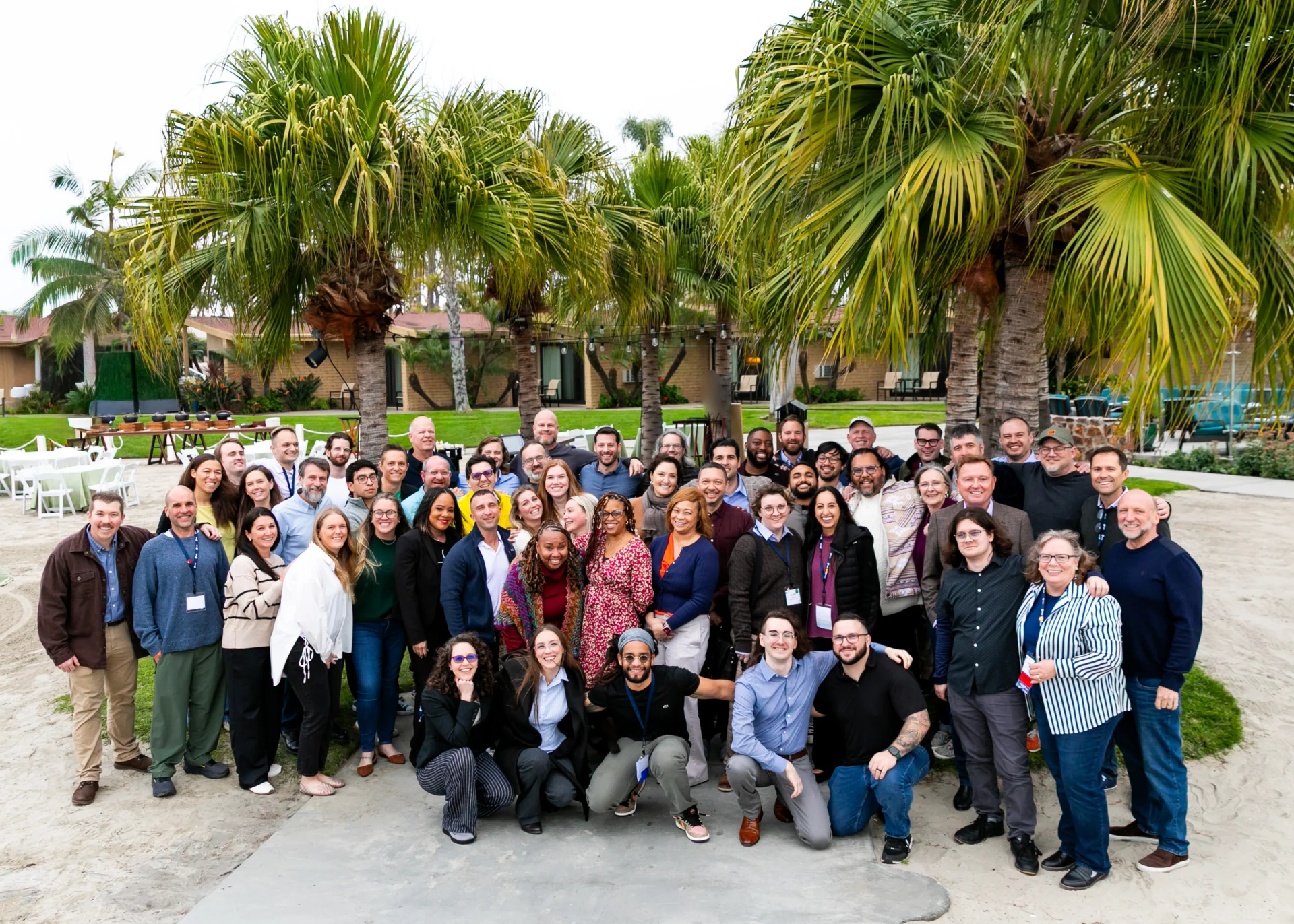 e123 team at a company meeting.